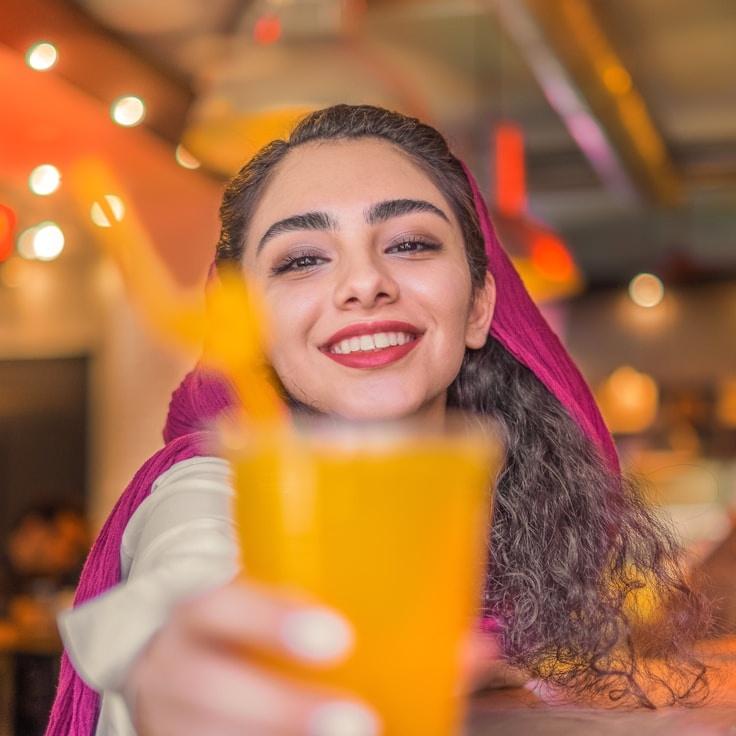 Portrait of Nova Rossi, group coordinator and fusion cooking expert